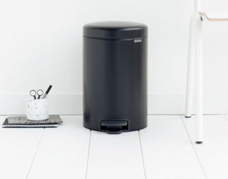 Brabantia NewIcon Papierkorb – 12 l – Edelstahl – Ø 240 × H 400 mm