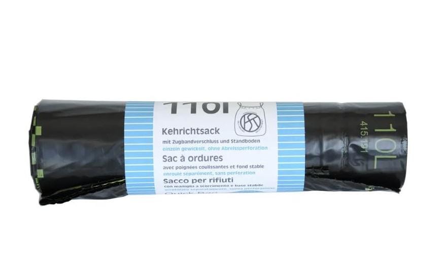 Haushaltsware Flexiplast Kehrichtsack – 110 l, PE, schwarz, 10 Stk