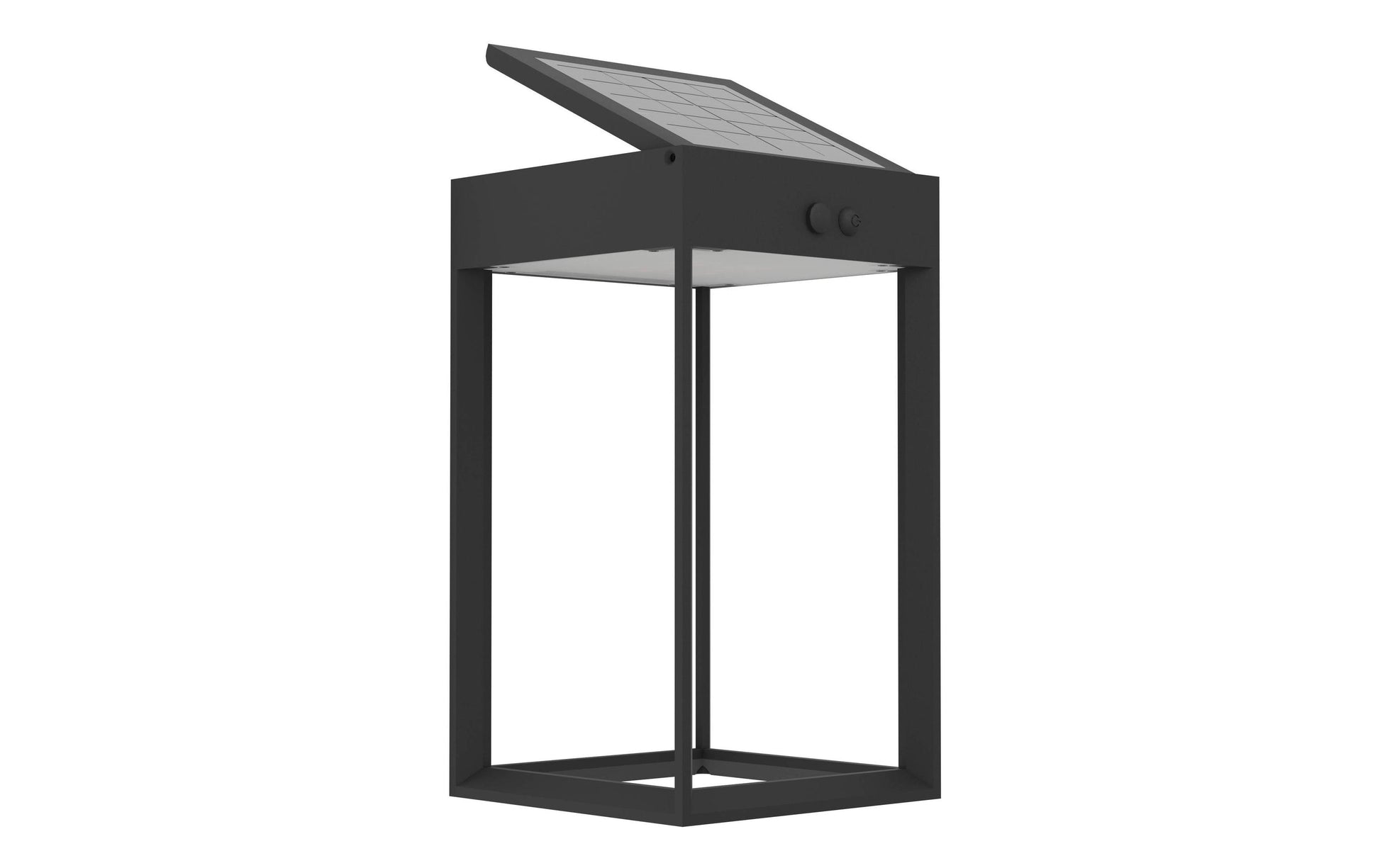 EGLO Aussenwandleuchte – 800 lm, 6 W – Neutralweiss, 4000 K – IP44 – Akku & Solar – Schwarz – Kunststoff
