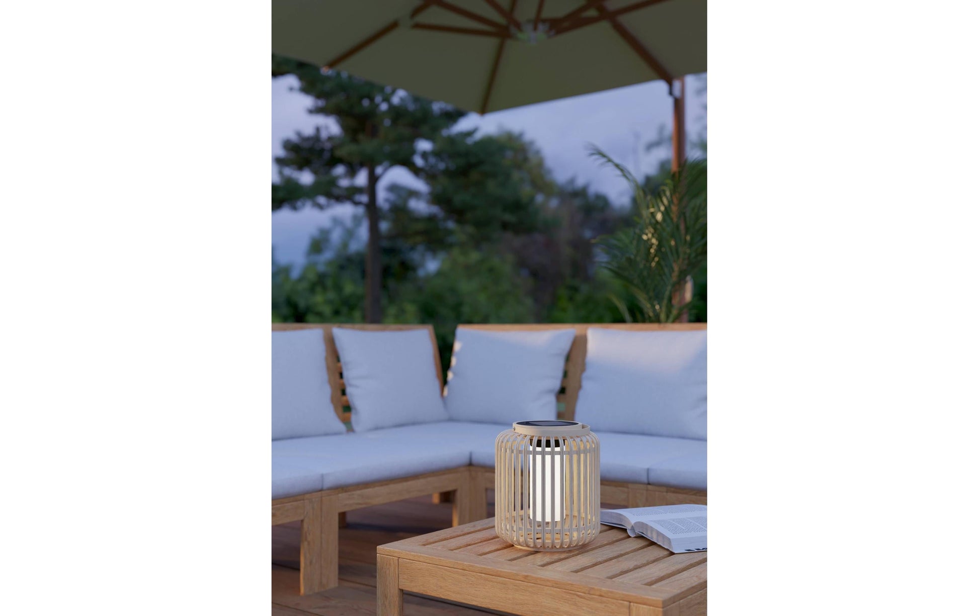 EGLO Dekoleuchte Aussen Marliano – 24 cm, 300 lm, 2,5 W, Weiss, 4000 K, IP44, Akku & Solar