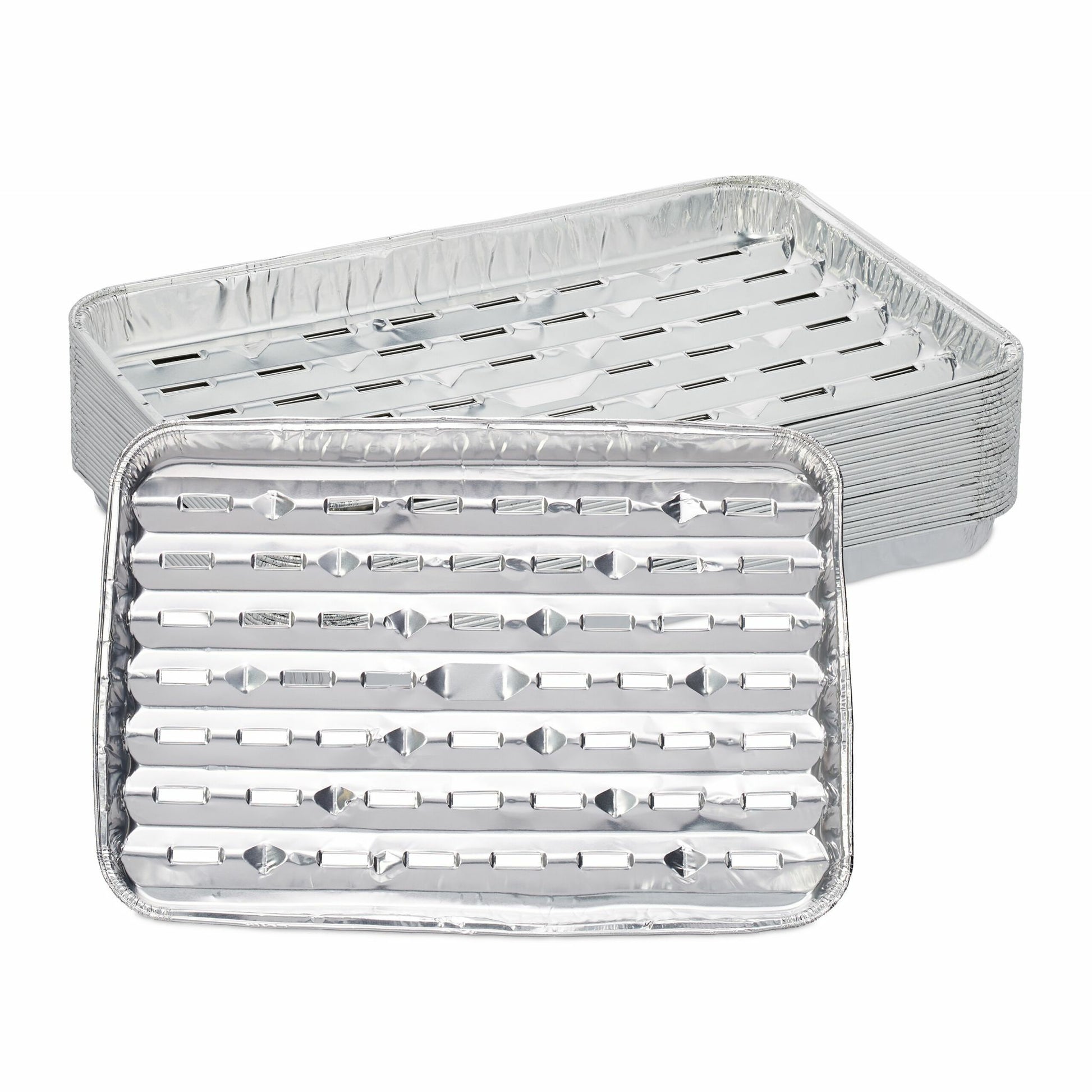 Relaxdays Schale/Schüssel, Aluminium, rechteckig – 340 × 220 × 30 mm, Silber – 25 Stk.