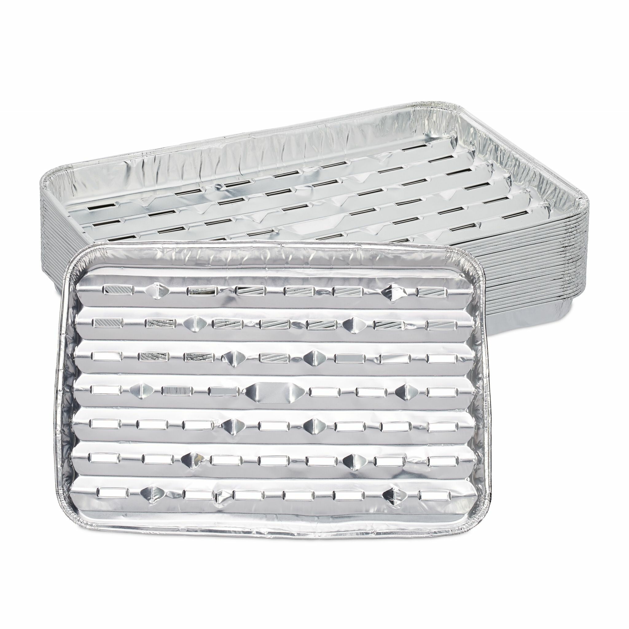 Relaxdays Schale/Schüssel, Aluminium, rechteckig – 340 × 220 × 30 mm, Silber – 25 Stk.