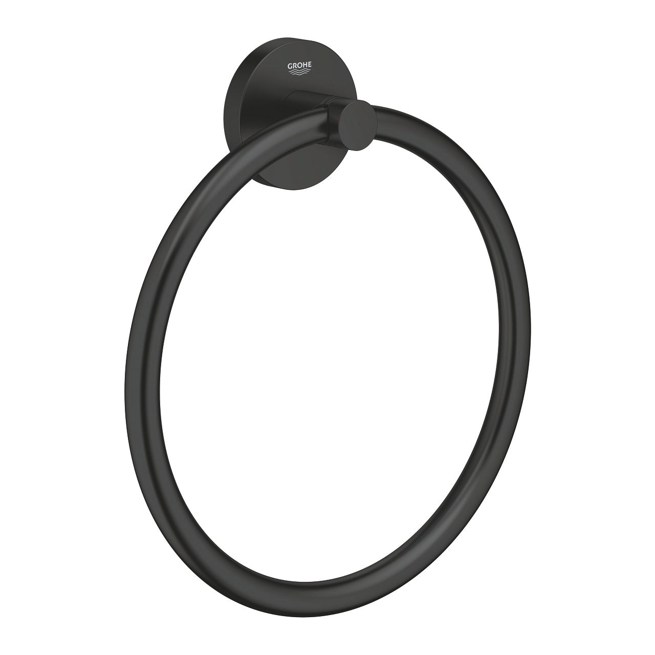 GROHE Handtuchhalter Start – 18×20,1 cm, Messing, 5 kg, zum Schrauben, Schwarz