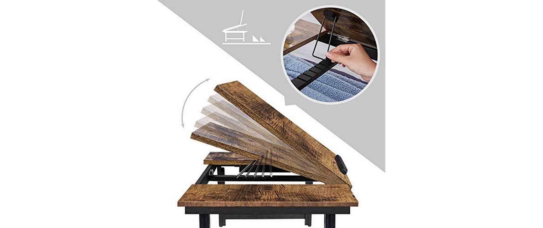 Songmics Laptop-Ständer – bis 14,3", höhenverstellbar, Traglast 10 kg – Braun