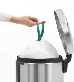 Brabantia NewIcon Treteimer – 30 l – Edelstahl, rund – Anti-Fingerprint, Anti-Rutsch-Basis