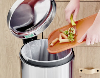 Brabantia NewIcon Treteimer – 30 l – Edelstahl, rund – Anti-Fingerprint, Anti-Rutsch-Basis