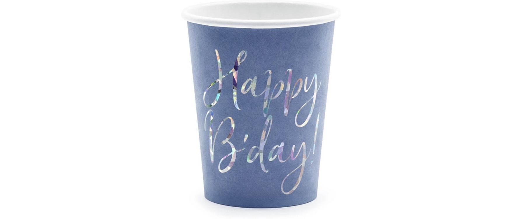 PartyDeco Becher, Papier – 2,2 dl, Marineblau – 6 Stk.