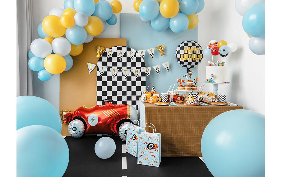 PartyDeco Geschenktasche Autos – 180 × 250 × 105 mm – 1 Stk.