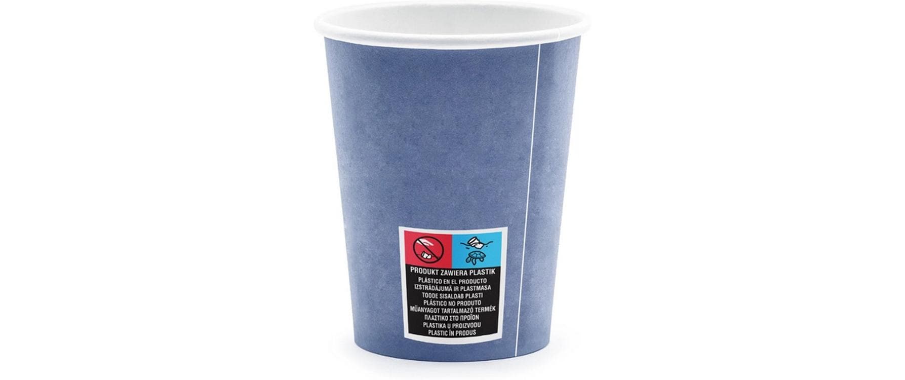 PartyDeco Becher, Papier – 2,2 dl, Marineblau – 6 Stk.