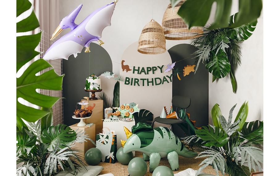 PartyDeco Caketopper Dinosaurier – mehrfarbig – 12 cm – 6 Stk