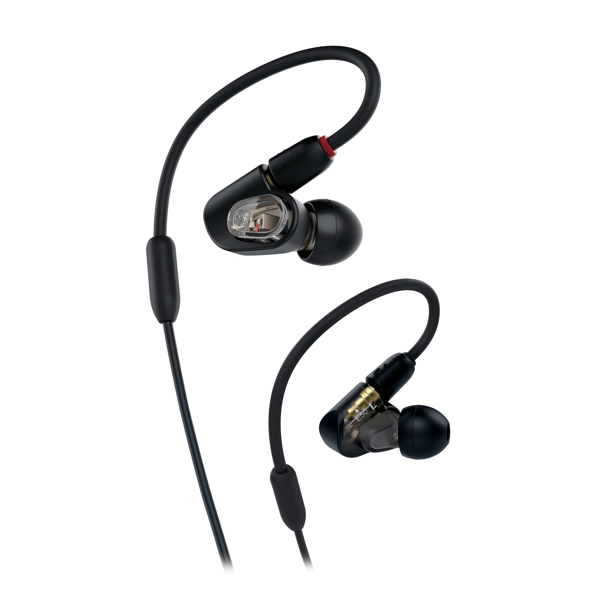 Audio-Technica ATH-E50 – In-Ear Kopfhörer – 3,5 mm Klinke, abnehmbares Kabel – Schwarz