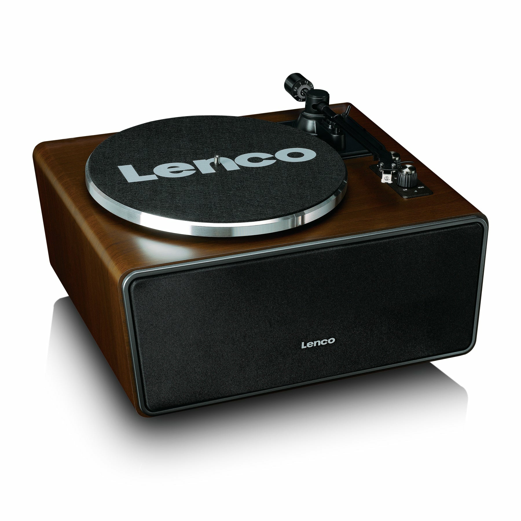 Lenco LS-470WA – Plattenspieler (Riemenantrieb, Start-Stopp), Bluetooth, Phono-Vorverstärker, 33⅓/45 U/min – Nussbaum