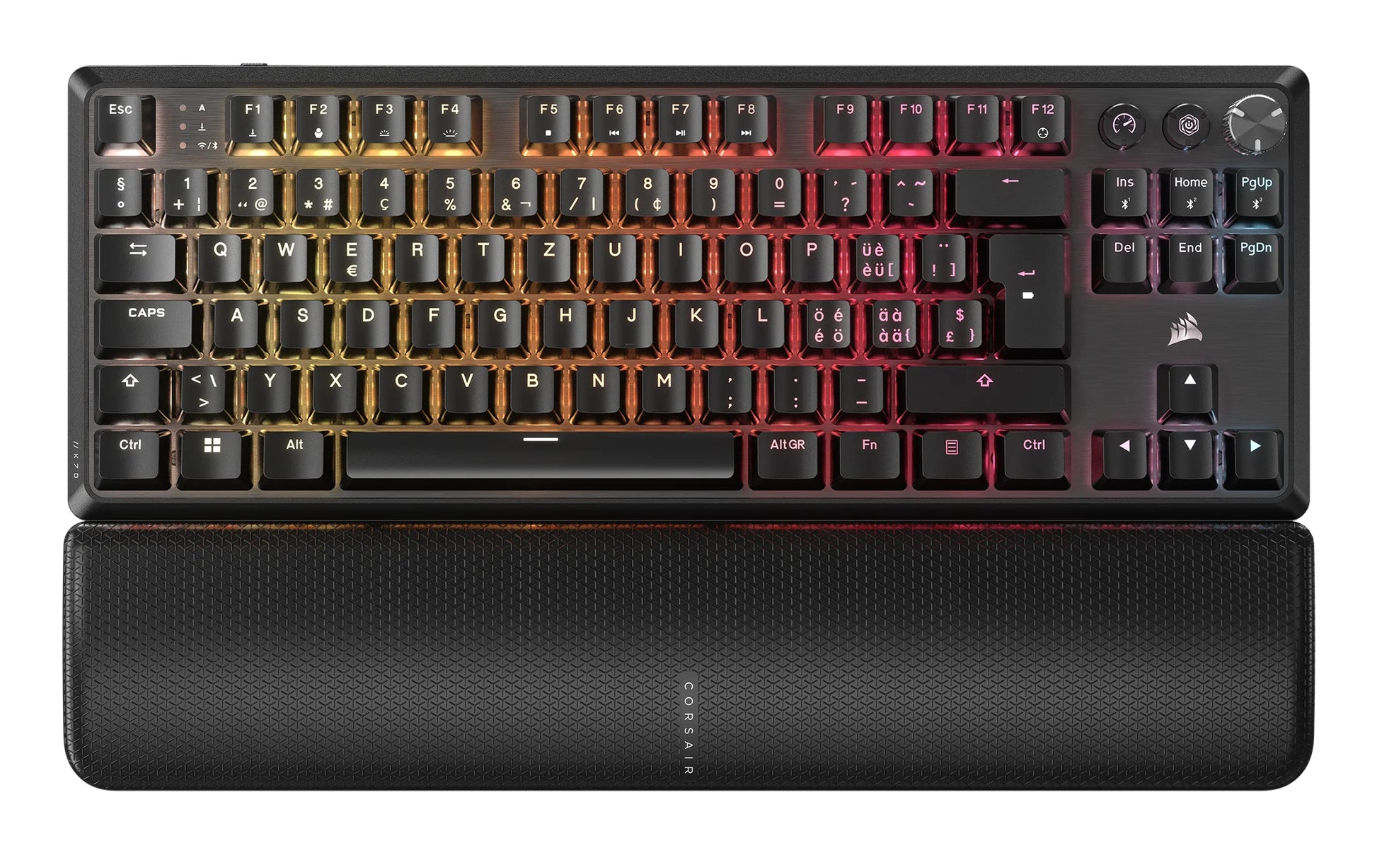 Corsair K70 CORE TKL – Tastatur, kabellos (2,4 GHz), CH-Layout (DE-CH) – für Windows, macOS & Xbox One
