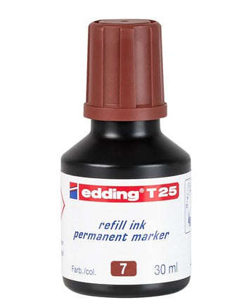 Edding Marker-Nachfüllung – braun, wasserfest, lichtbeständig, geruchsarm, 30 ml