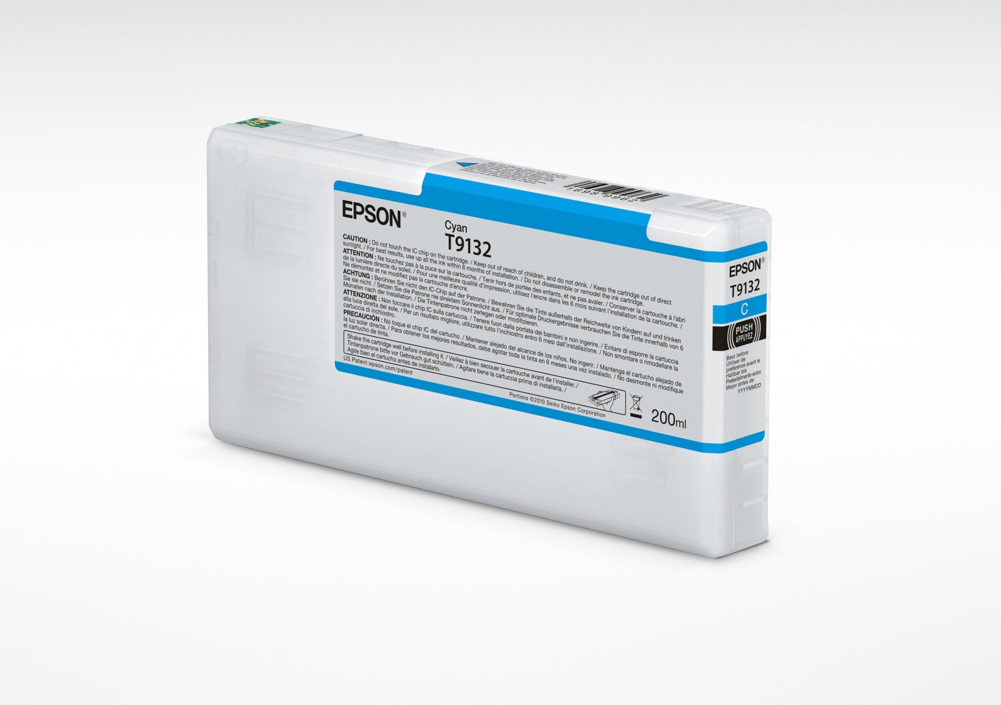 Epson Tintenpatrone T9132 (T913200), Cyan, 200 ml – für SureColor SC-P5000