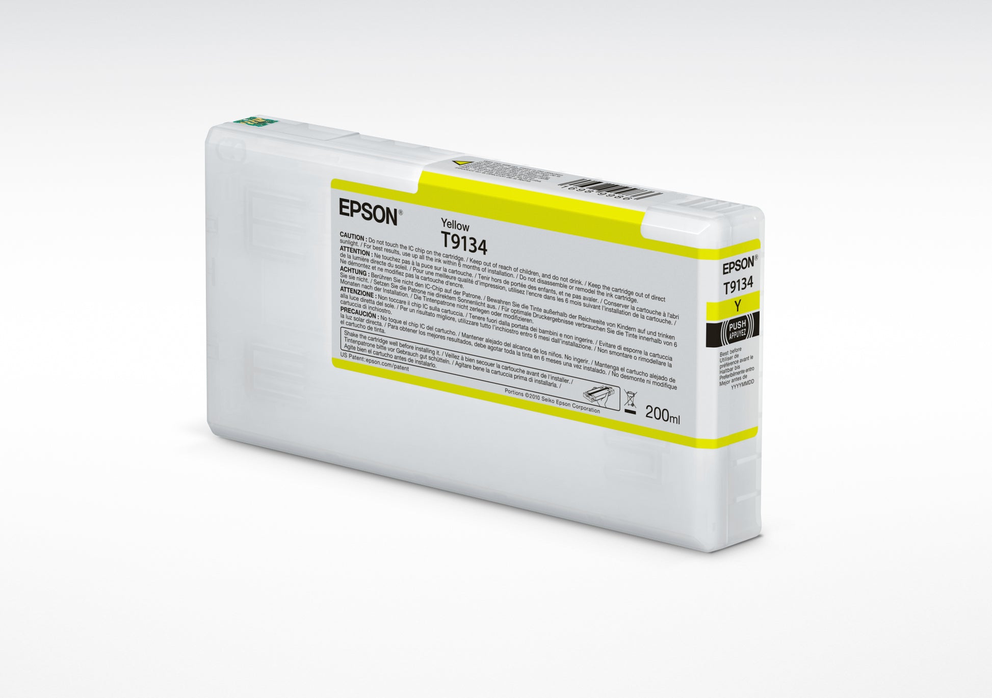 Epson Tintenpatrone T9134, Gelb, 200 ml – für Tintenstrahldrucker/Multifunktionsgeräte