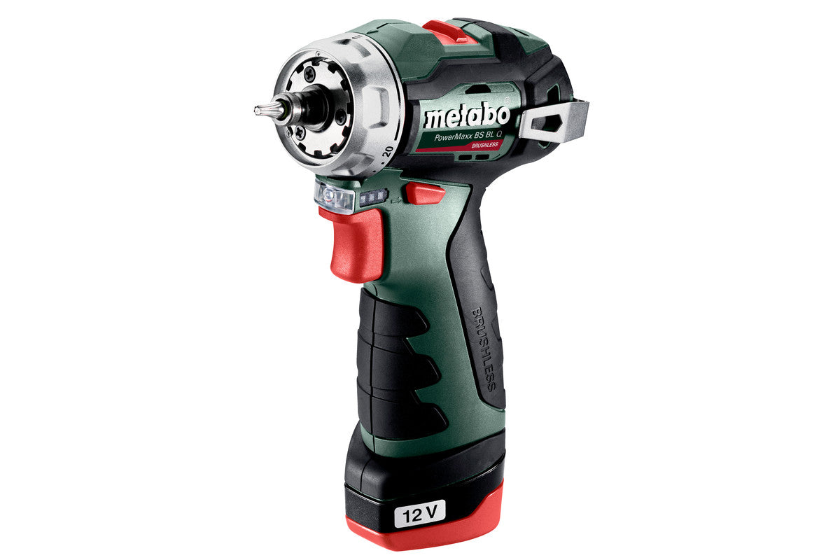 Metabo Akku-Bohrschrauber PowerMaxx BS Basic BLQ – 12 V (Metabo 12V-System) – Schnellspannbohrfutter – mit Akku