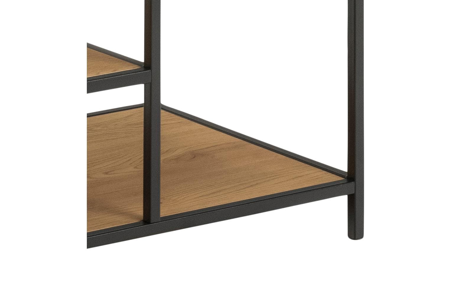 Actona Garderobe mit Schuhregal – MDF/Holz, Schwarz/Eiche, 5 Regale, 77 × 45 × 165 cm