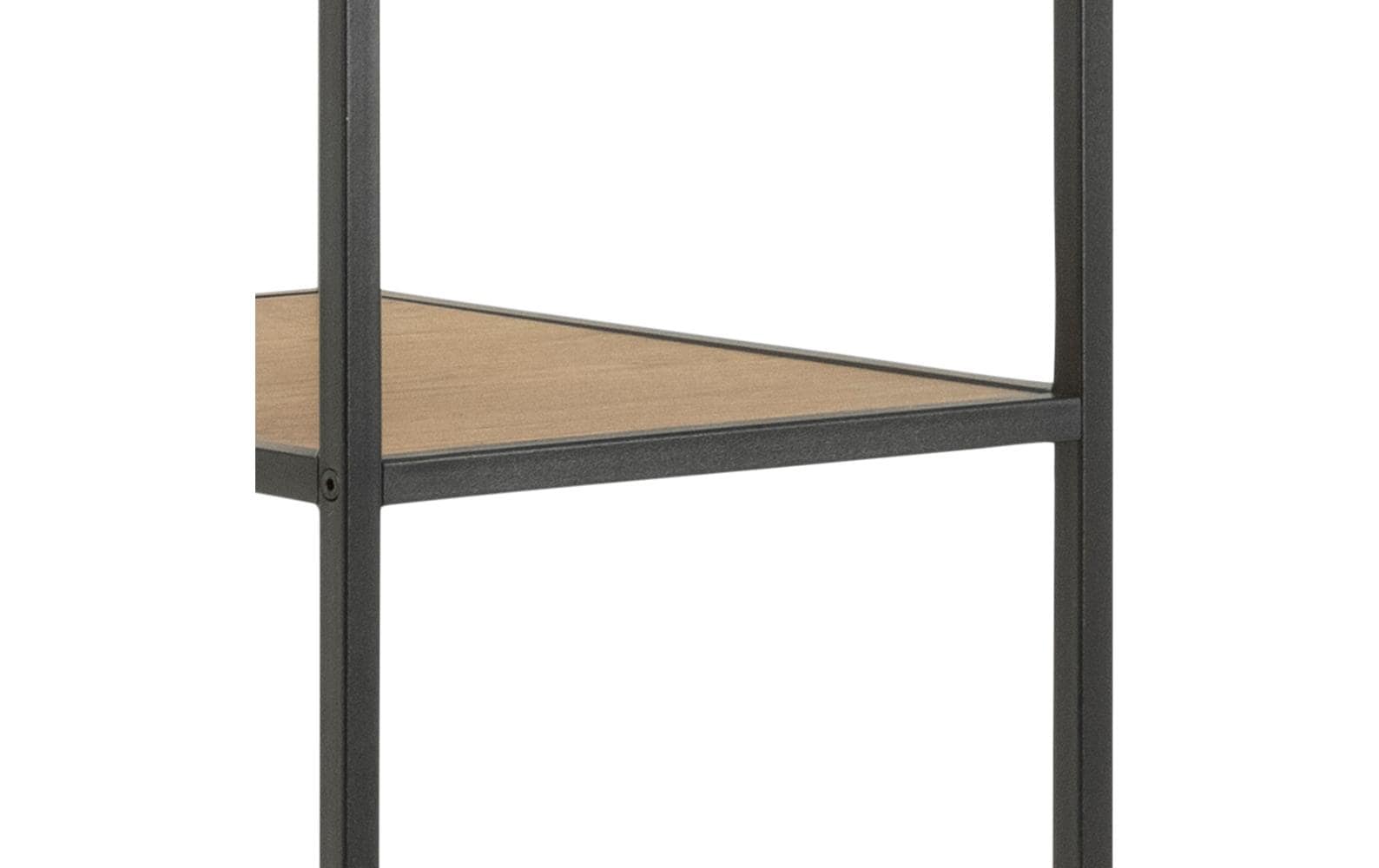 Actona Garderobe mit Schuhregal – MDF/Holz, Schwarz/Eiche, 5 Regale, 77 × 45 × 165 cm