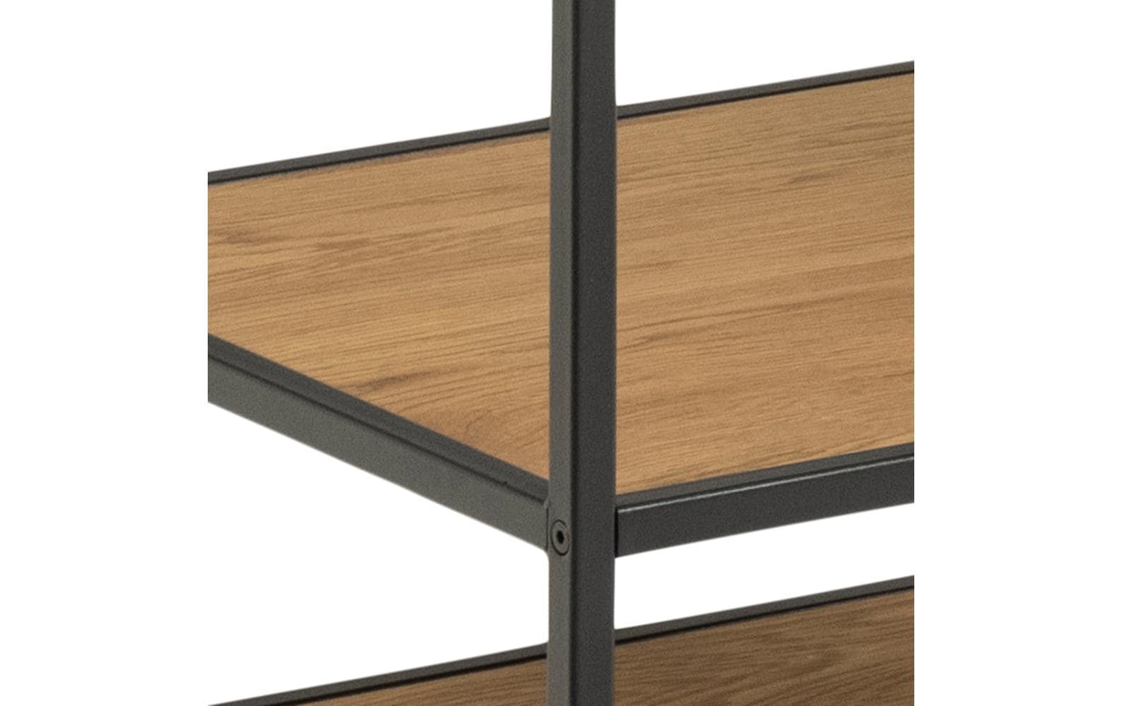 Actona Garderobe mit Schuhregal – MDF/Holz, Schwarz/Eiche, 5 Regale, 77 × 45 × 165 cm
