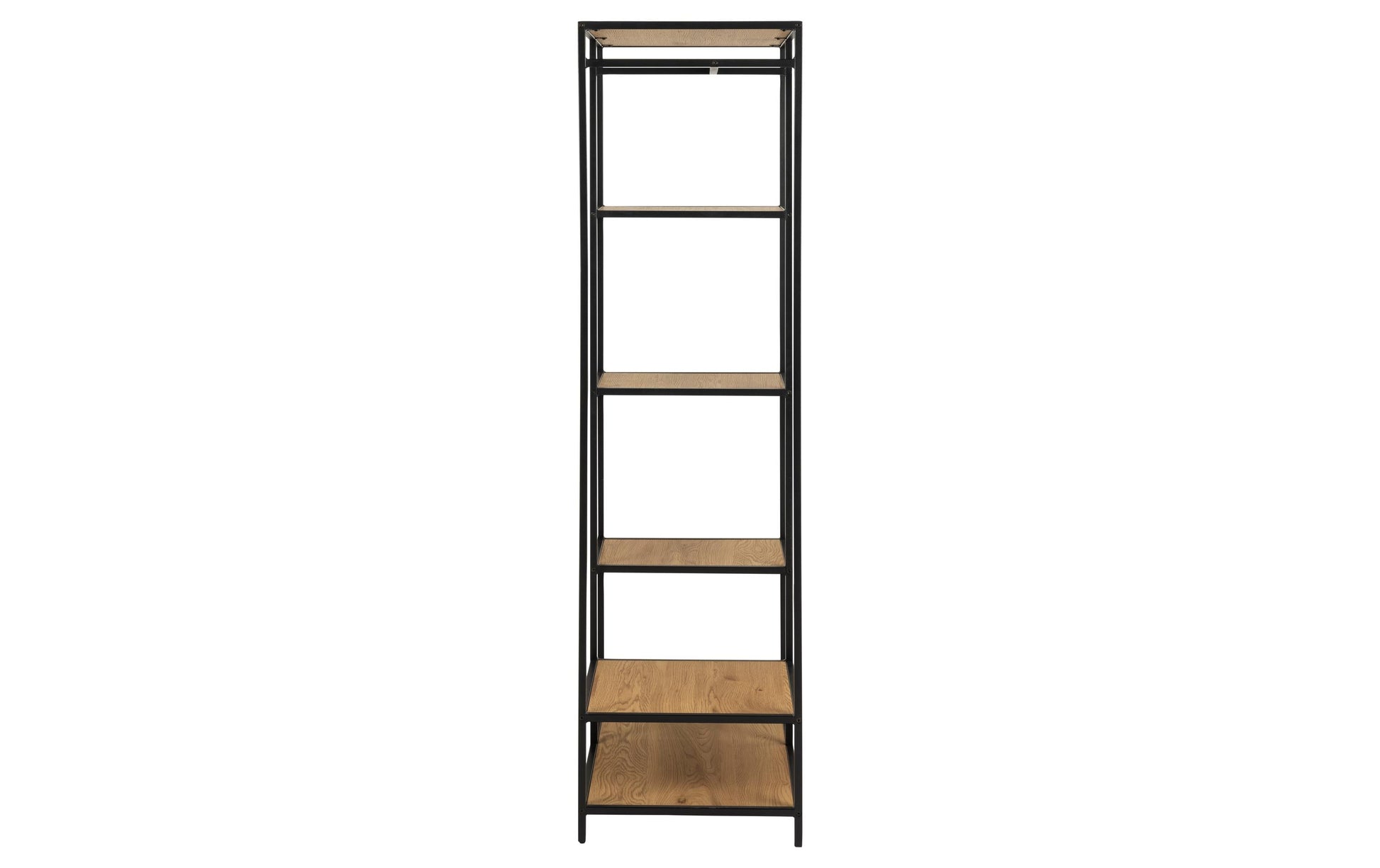 Actona Garderobe mit Schuhregal – MDF/Holz, Schwarz/Eiche, 5 Regale, 77 × 45 × 165 cm