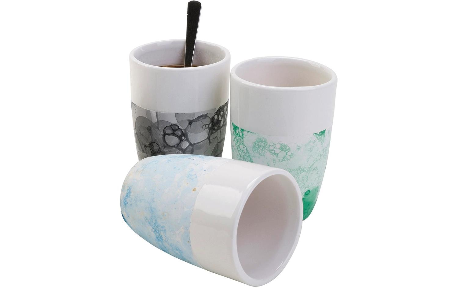 Creativ Company Keramikbecher – Keramik, Weiss, 12 Stück
