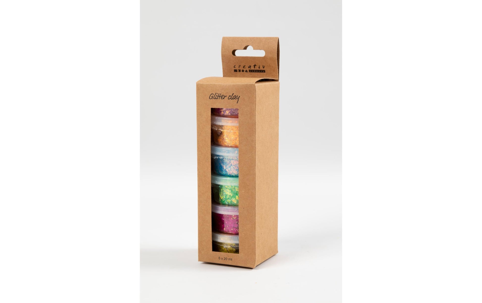 Creativ Company Modelliermasse, Glitzer, Mehrfarbig, 6 Stk.