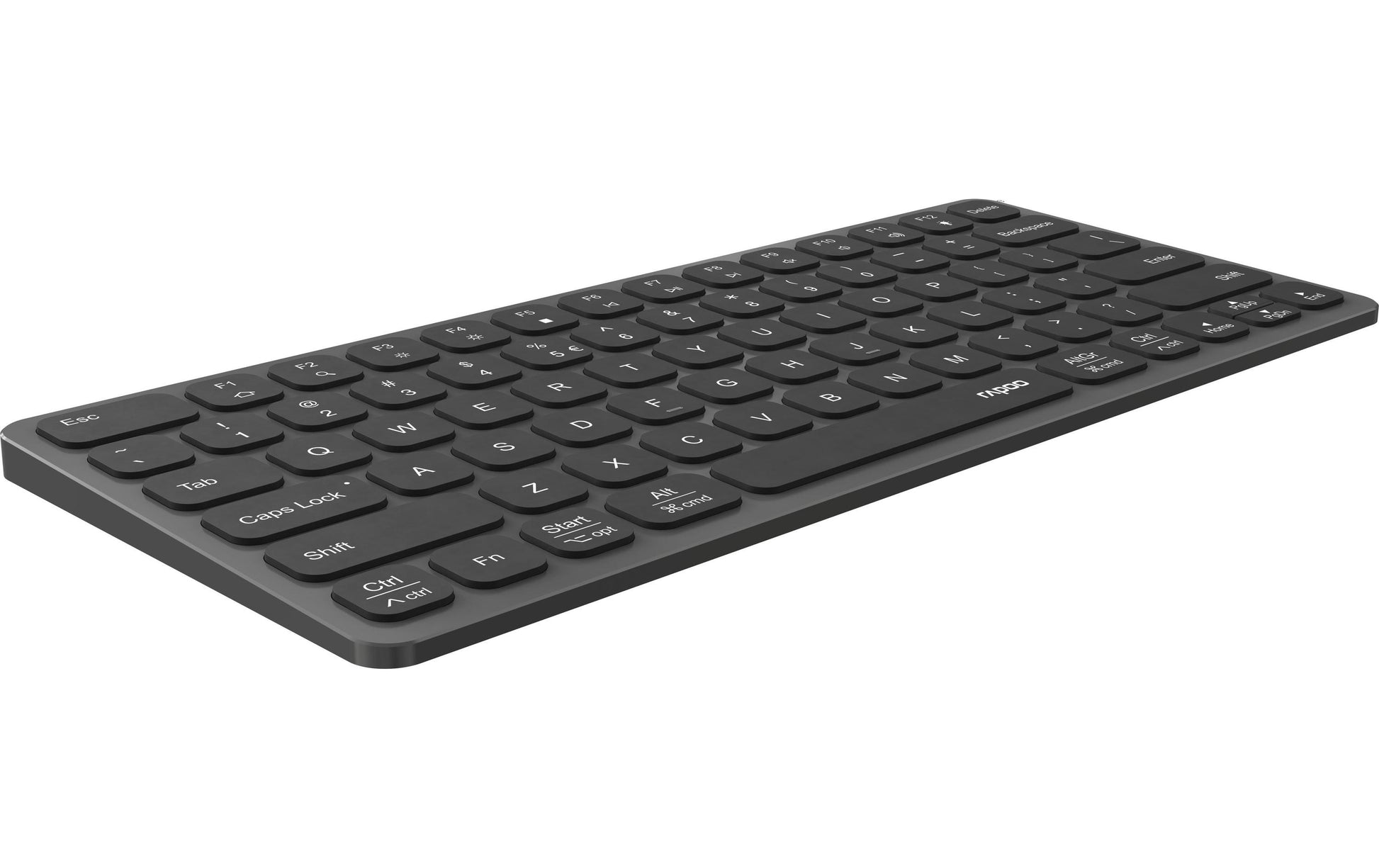Rapoo UCK-6001 Ultraslim – Tastatur, kabelgebunden (USB-C), CH-Layout (DE-CH), Membran, schwarz