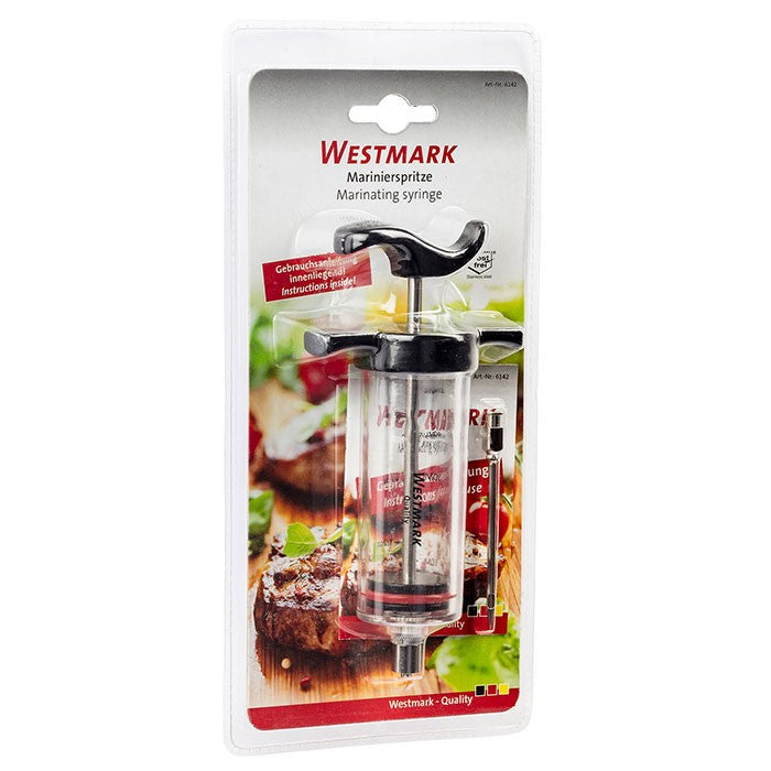 Westmark Marinierspritze 22,5 × 7,8 × 4,1 cm, Edelstahl/Kunststoff, transparent