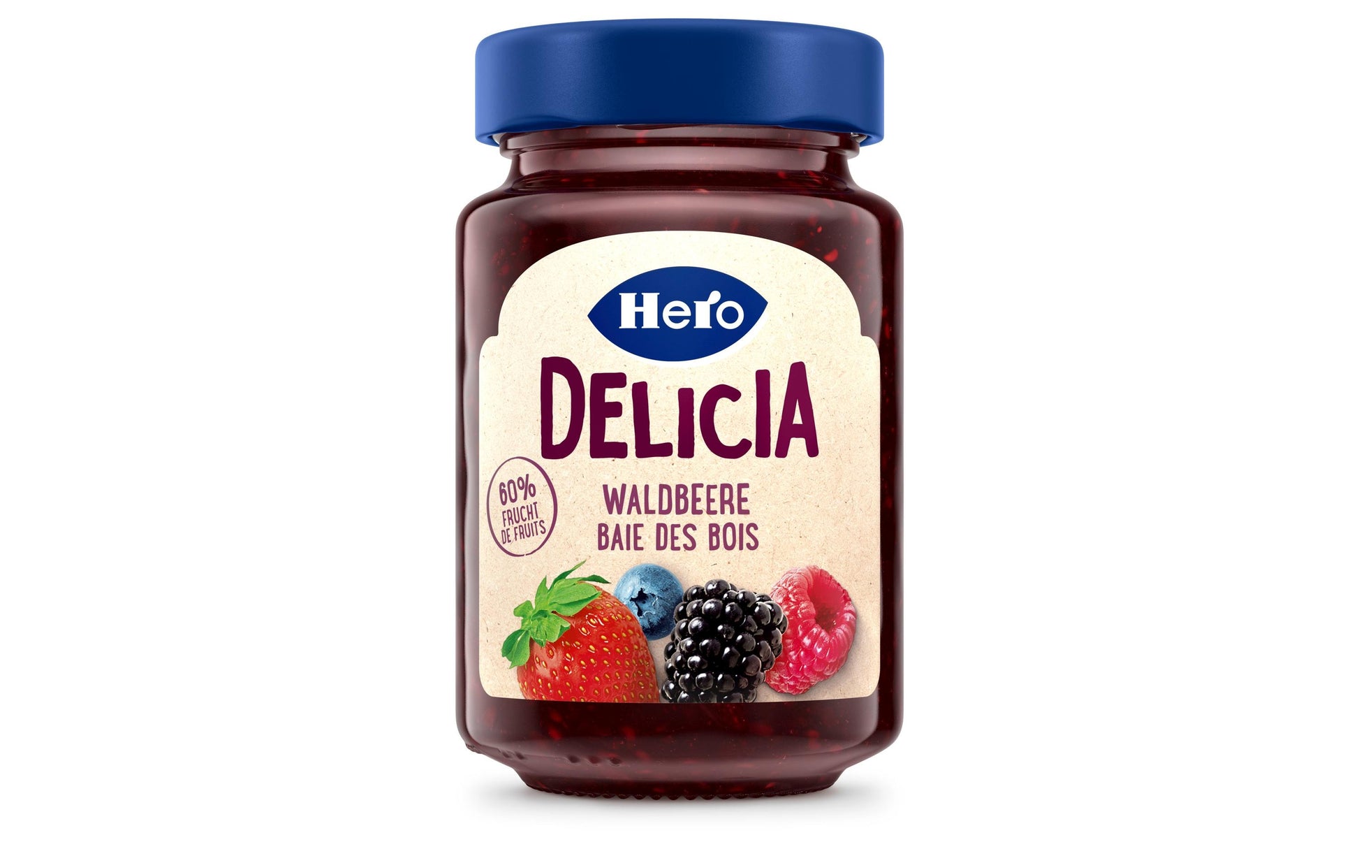 Hero Waldbeerenkonfitüre extra – glutenfrei, vegan – 290 g