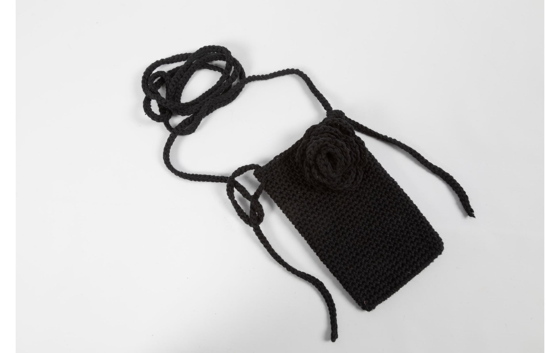 Creativ Company Mini Häkelset Tasche mit Rose – Braun
