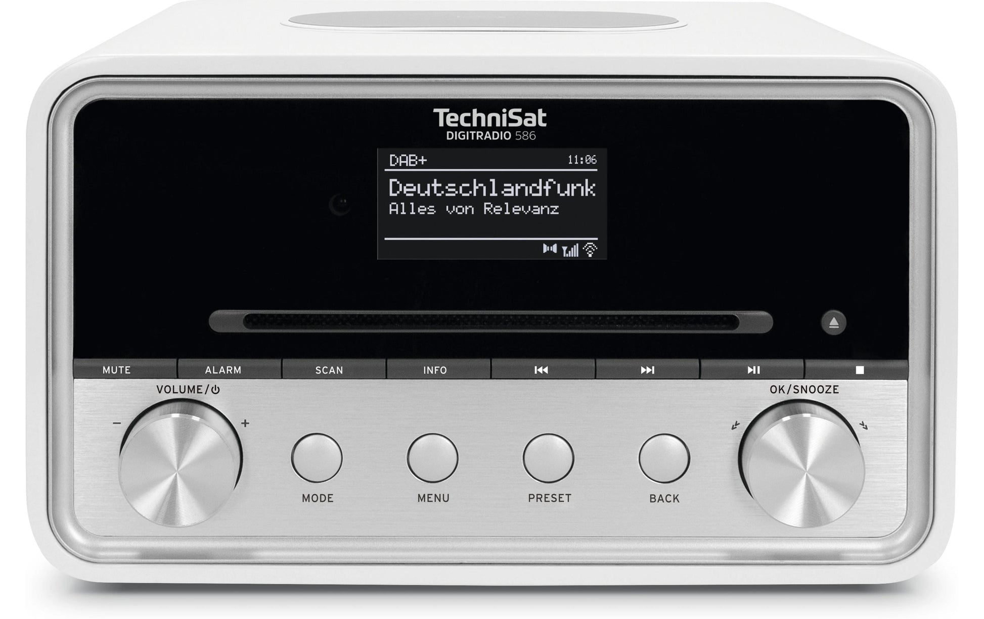 TechniSat DigitRadio 586 – DAB-/Internetradio – Tischradio – DAB+, UKW, Internetradio, CD – Silber