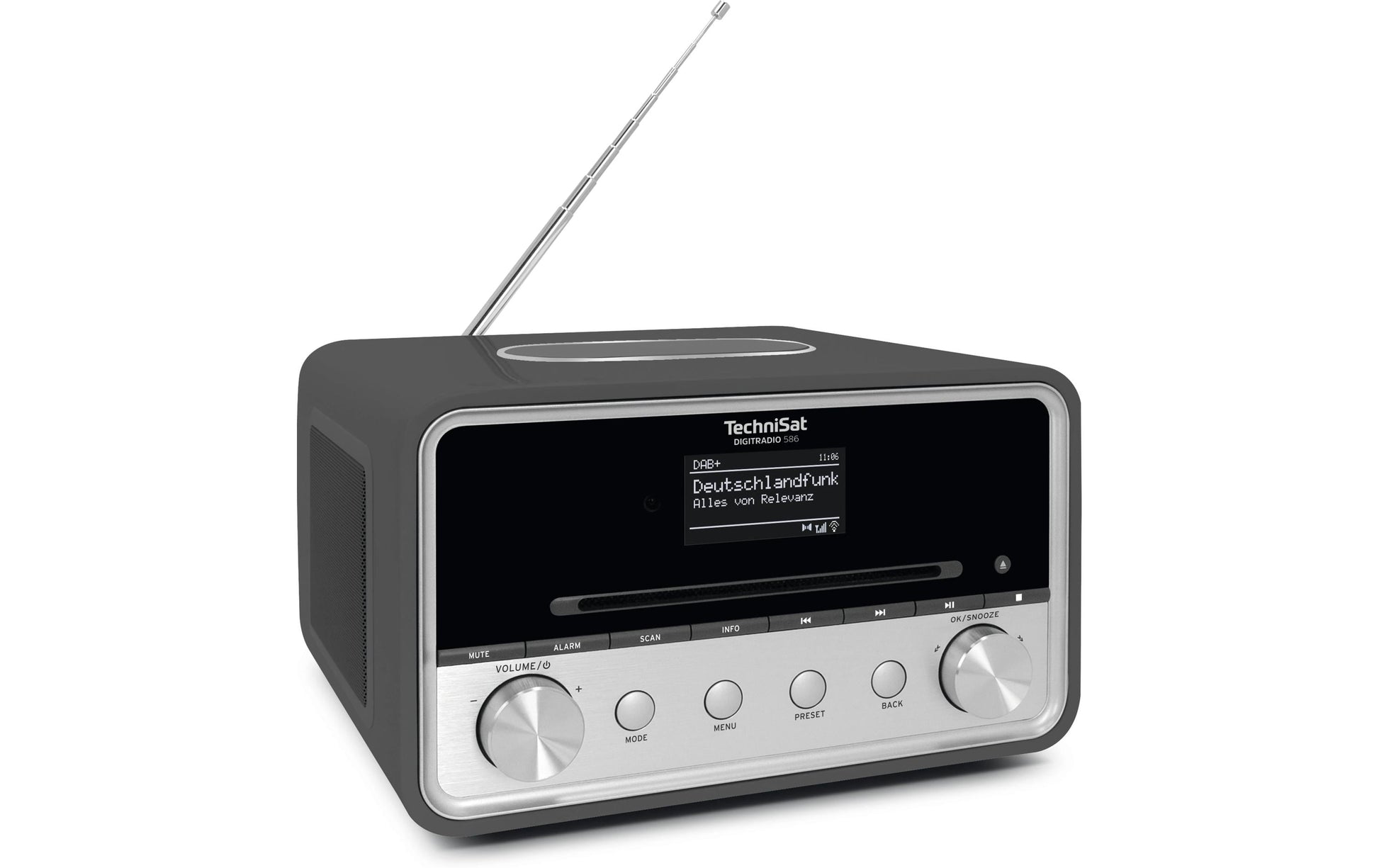 TechniSat DigitRadio 586 – DAB-/Internetradio – Tischradio – DAB+, UKW, Bluetooth, WLAN, Spotify – Anthrazit