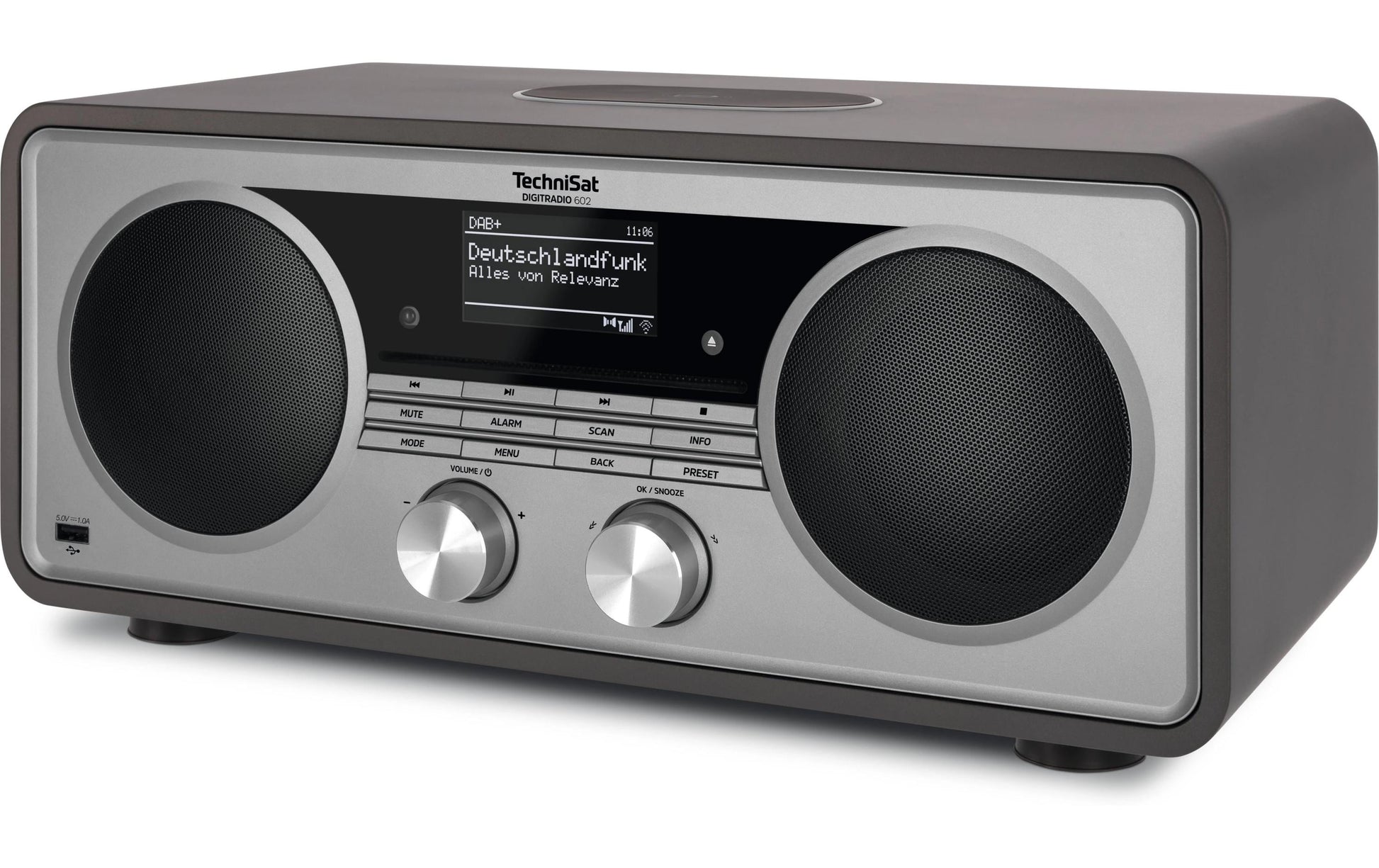 TechniSat DIGITRADIO 602 – DAB-/Internetradio – Tischradio – DAB+, UKW, CD, Bluetooth – Anthrazit