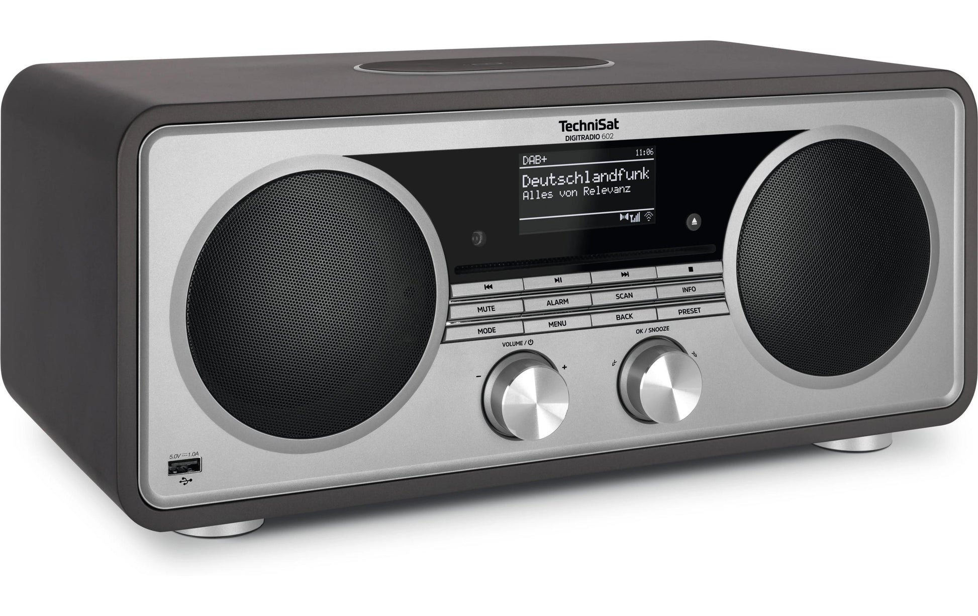 TechniSat DIGITRADIO 602 – DAB-/Internetradio – Tischradio – DAB+, UKW, CD, Bluetooth – Anthrazit