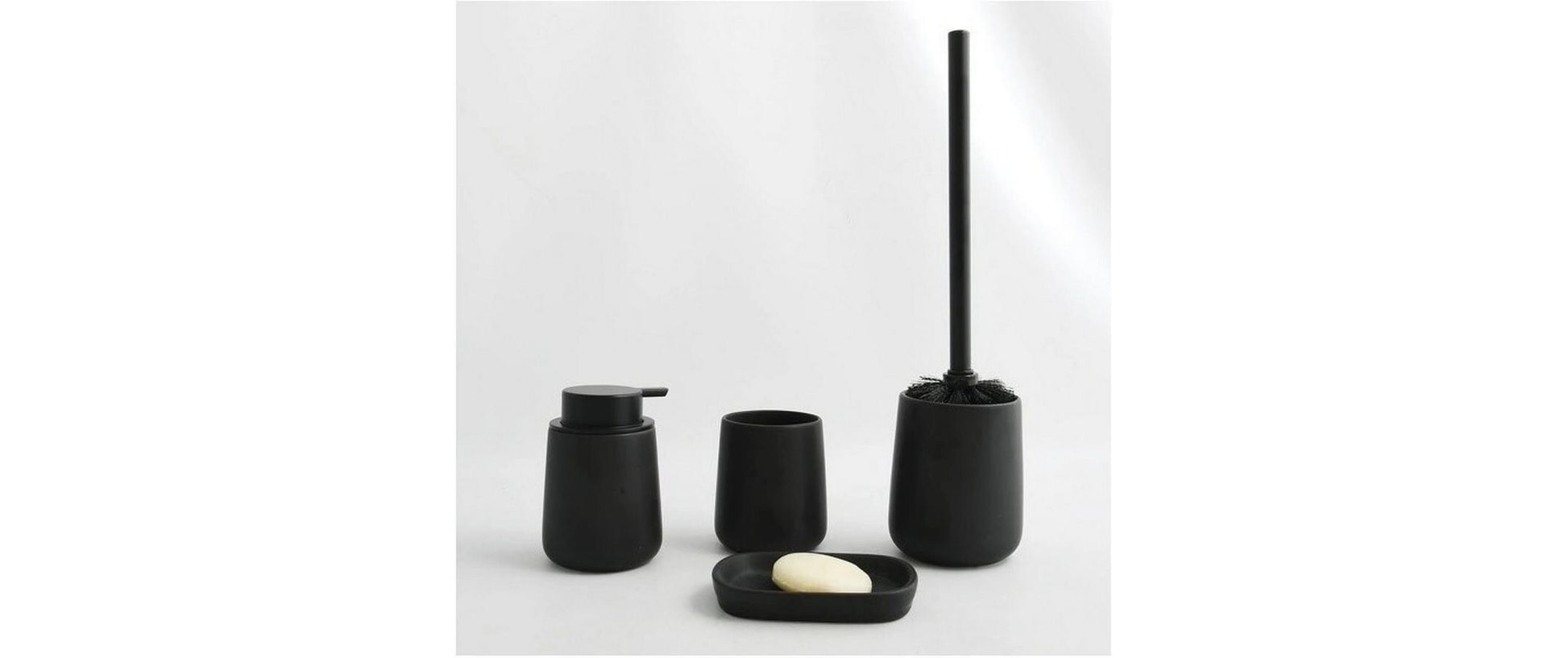 MSV Seifenschale – Keramik, 9×13,9×2,4 cm, Schwarz matt