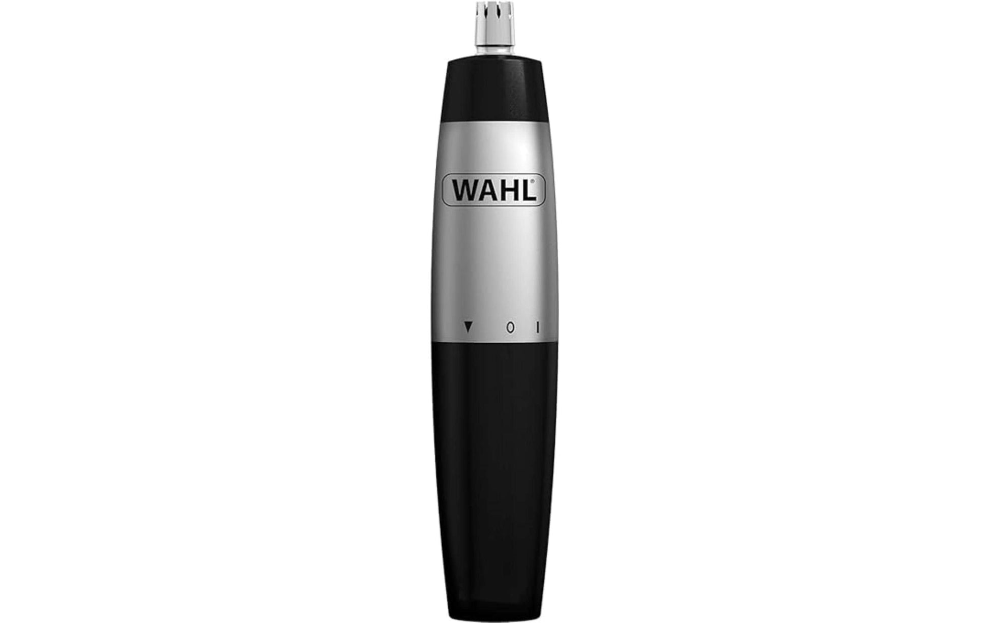 Wahl Nasen- und Ohrenhaartrimmer – batteriebetrieben (1 × AA) – schwarz, silber – Edelstahlklingen