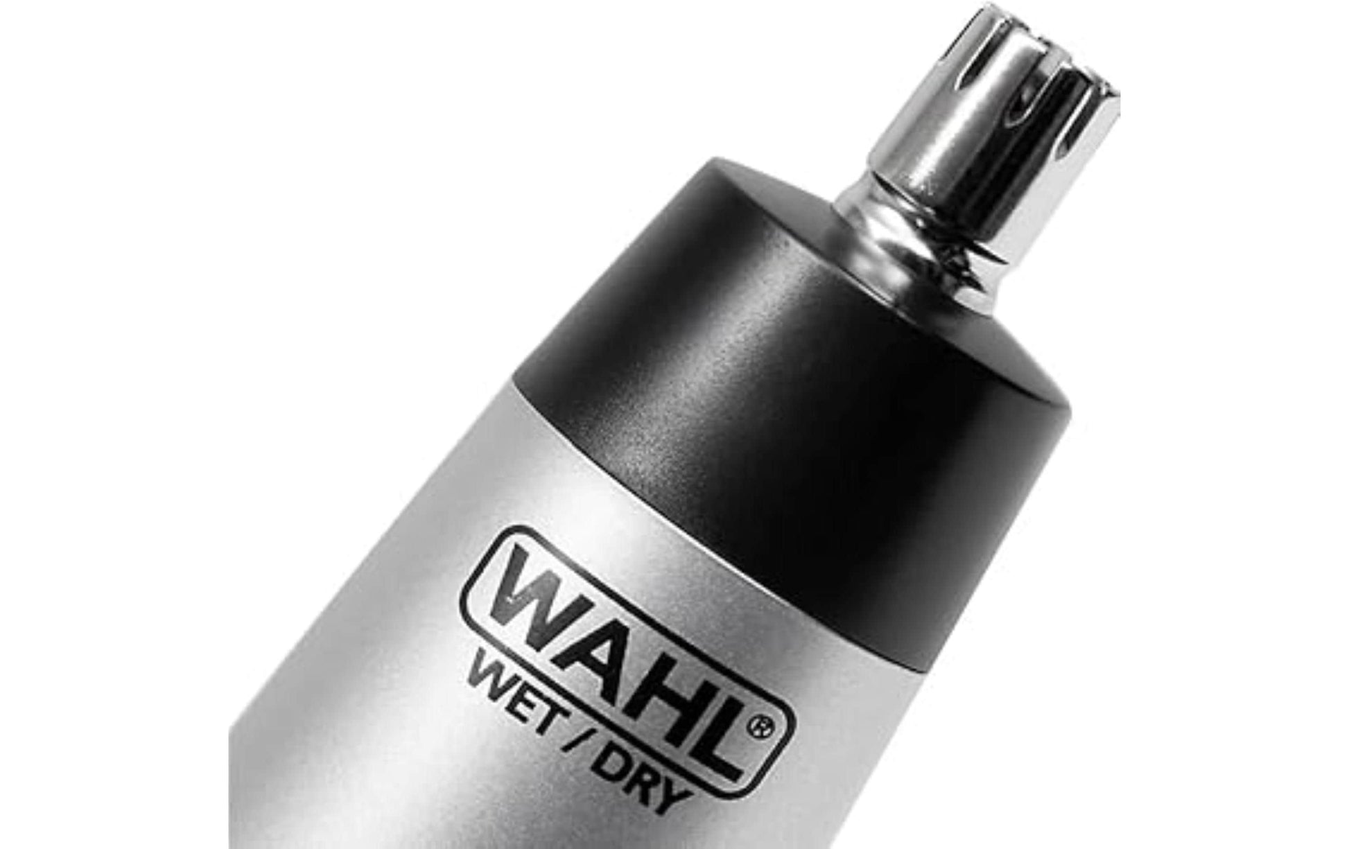 Wahl Nasen- und Ohrenhaartrimmer – batteriebetrieben (1 × AA) – schwarz, silber – Edelstahlklingen