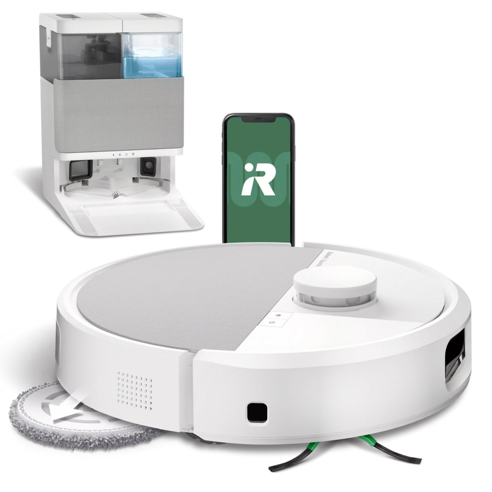 iRobot Roboterstaubsauger Roomba P505 Combo+AutoWash Dock – 0,3 l, Akkubetrieben, 3 Stufen, 35,7 × 35,1 × 10,6 cm