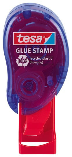 TESA Klebestempel – permanent, transparent, lösungsmittelfrei, geruchsarm, für Papier, Karton, Fotos und mehr