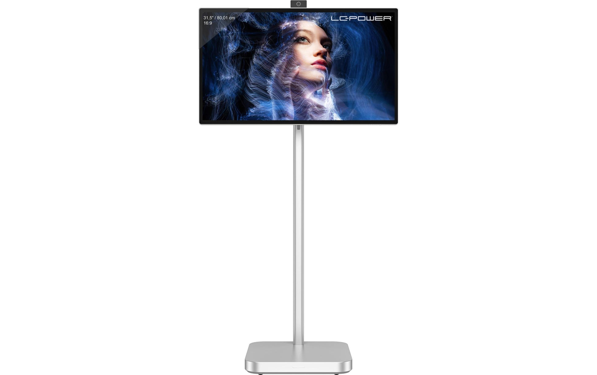 LC-Power LC-M32S4K – Monitor, 31,5" 4K UHD (3840 × 2160), VA, Touch, 60 Hz, 350 cd/m², Webcam, USB-C, Silber