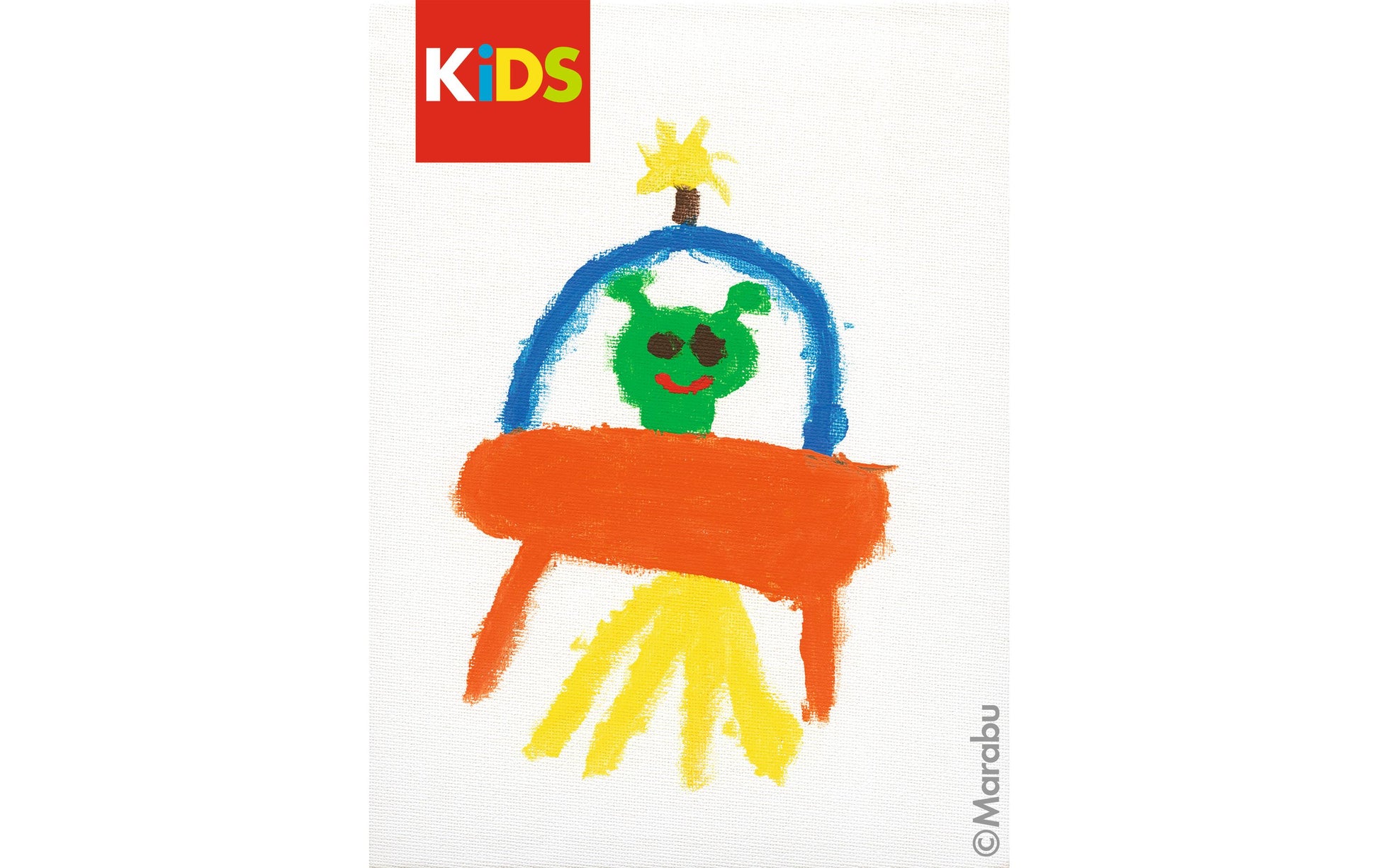 Marabu Little Artist – Bastelset – 12 × 36 ml Bastelfarben – inkl. Keilrahmen 20 × 20 cm