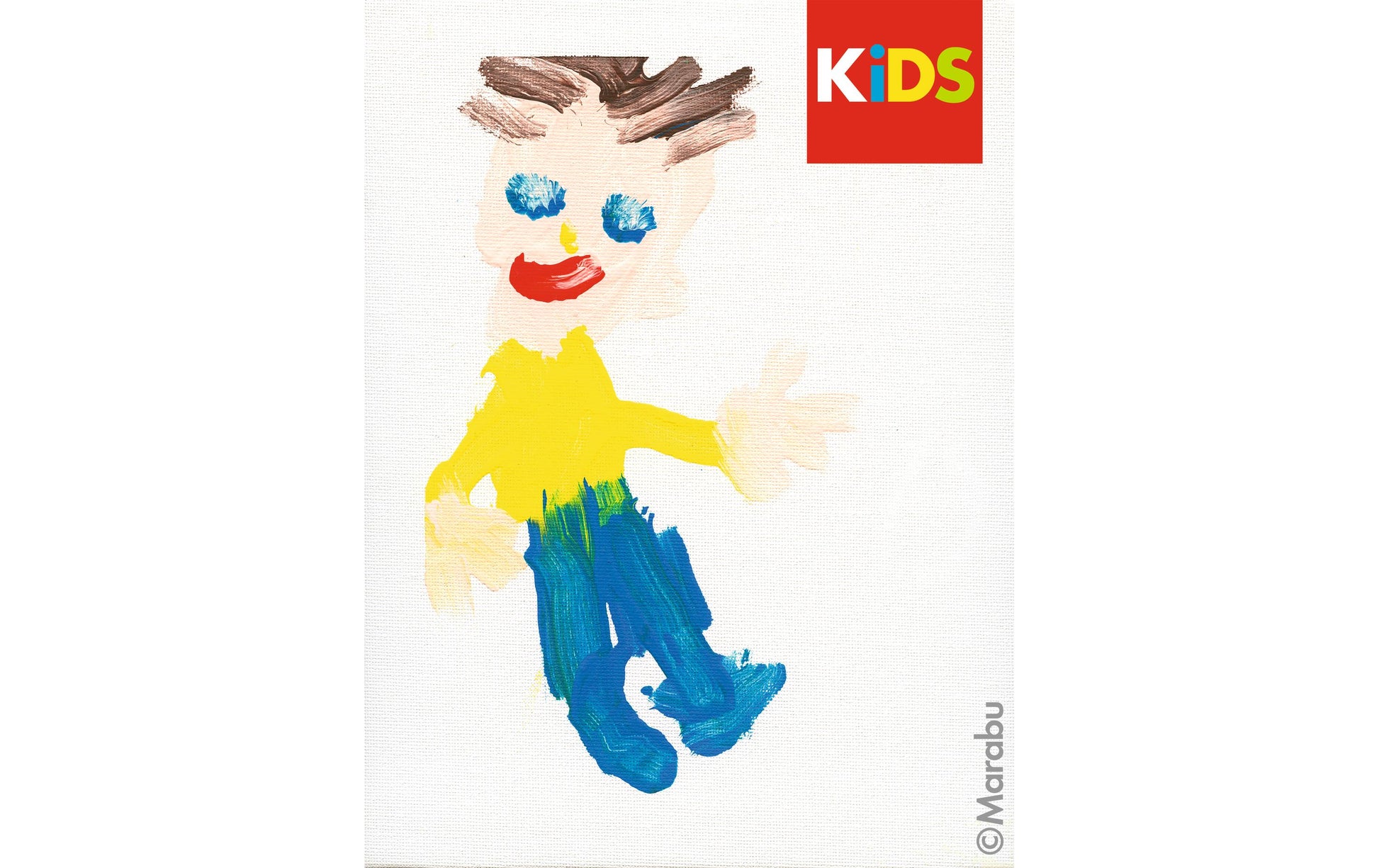 Marabu Little Artist – Bastelset – 12 × 36 ml Bastelfarben – inkl. Keilrahmen 20 × 20 cm