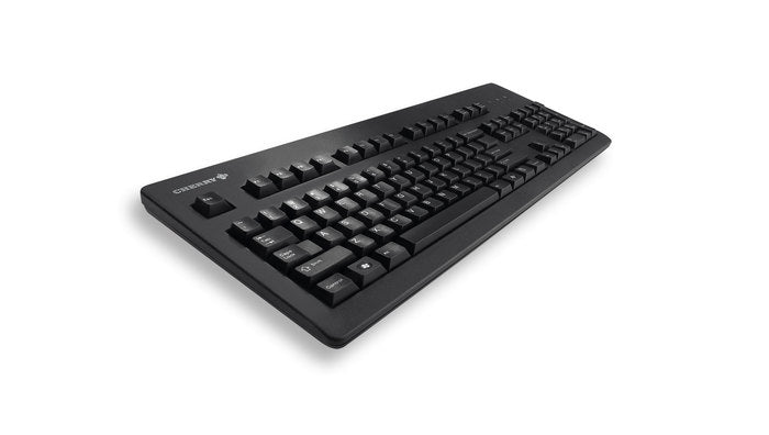 CHERRY G80-3000 – Tastatur, kabelgebunden (PS/2), Fullsize (mit Ziffernblock), mechanisch (Black), Schwarz