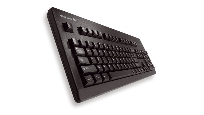 CHERRY G80-3000 – Tastatur, kabelgebunden (PS/2), Fullsize (mit Ziffernblock), mechanisch (Black), Schwarz