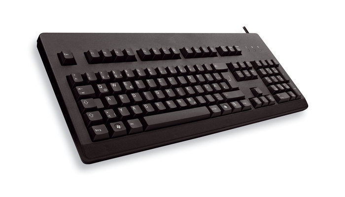 CHERRY G80-3000 – Tastatur, kabelgebunden (PS/2), Fullsize (mit Ziffernblock), mechanisch (Black), Schwarz