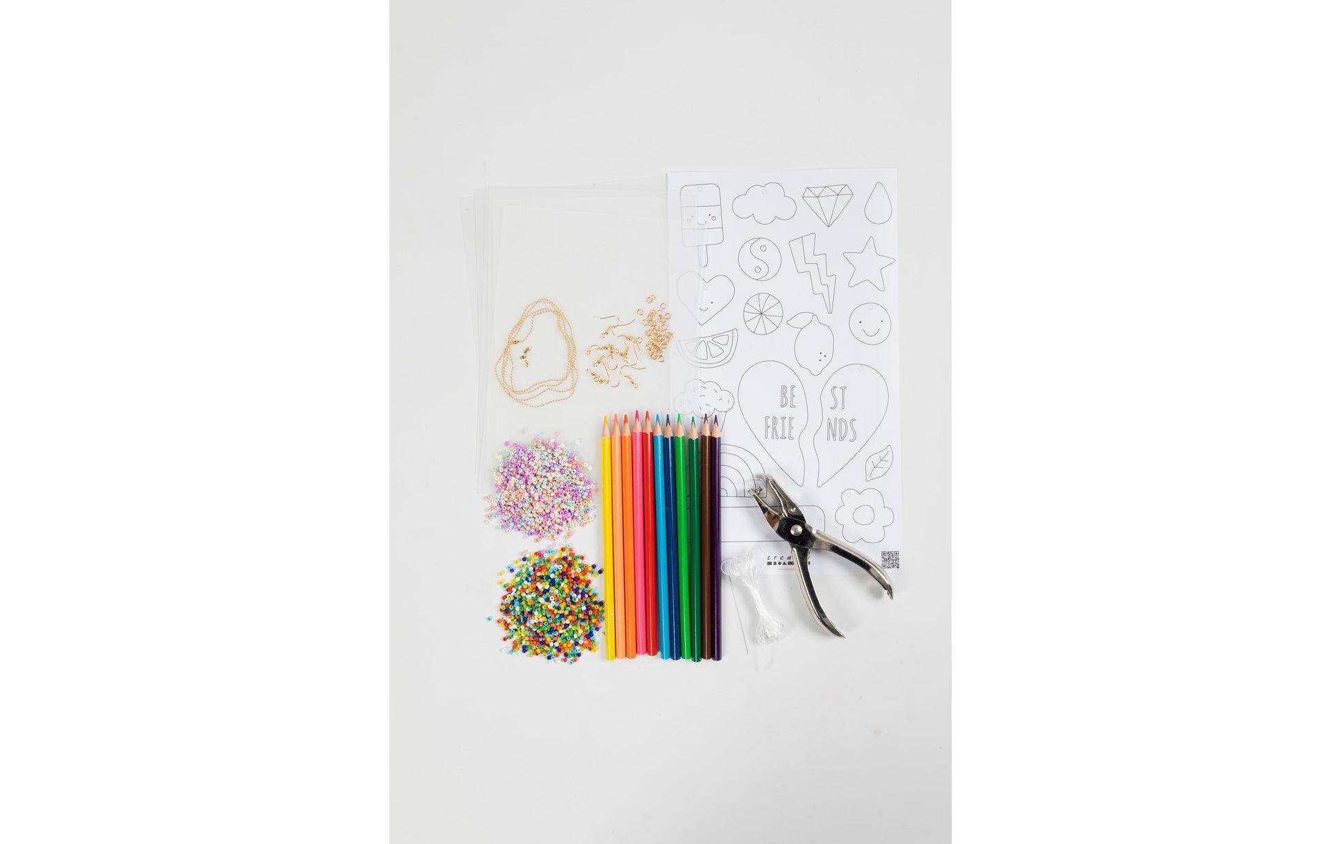 Creativ Company Broschen-Bastelset – ab 8 Jahren – Kunststoff, Mehrfarbig