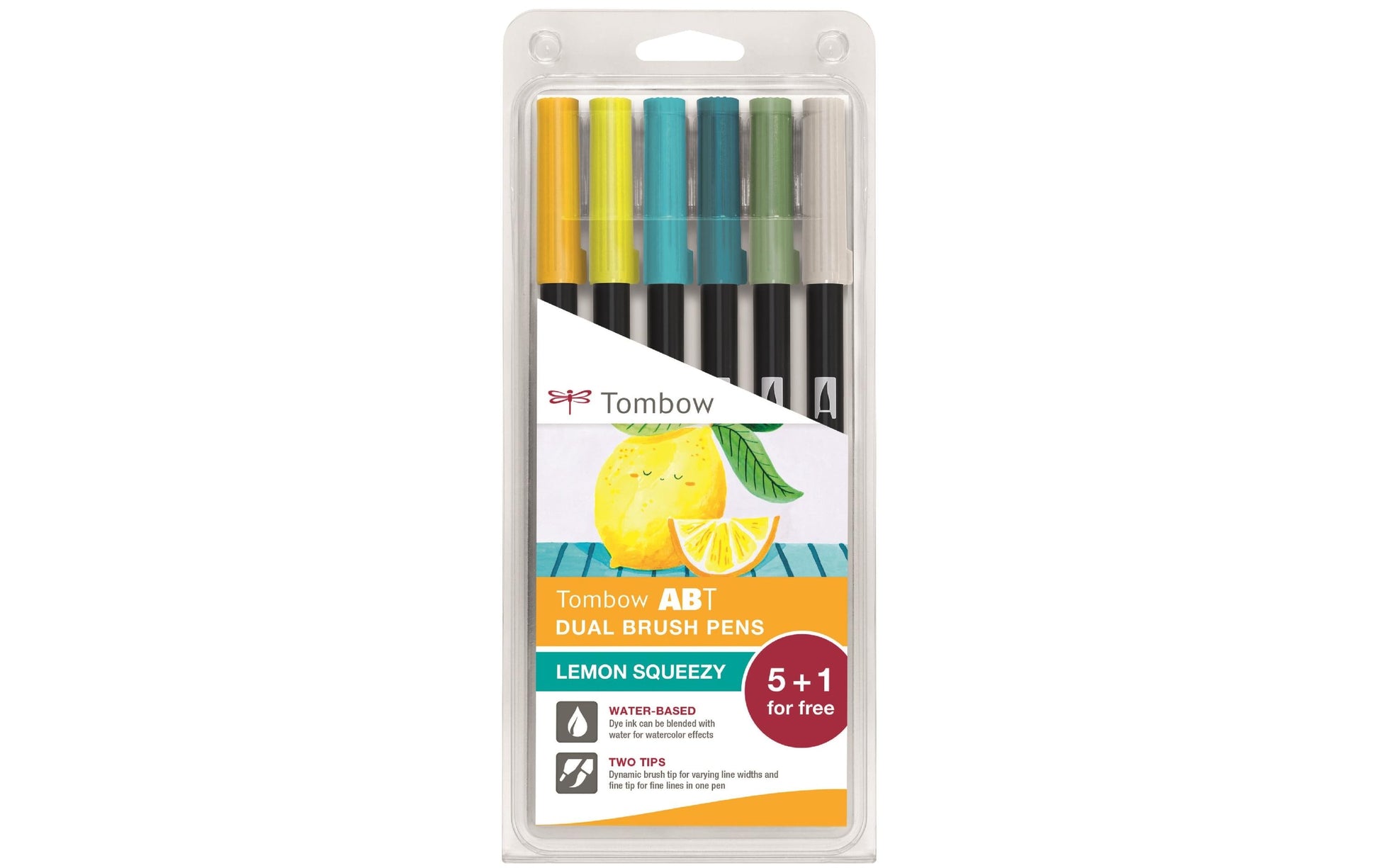 Tombow Filzstifte Lemon Squeezy, 6 Stk.