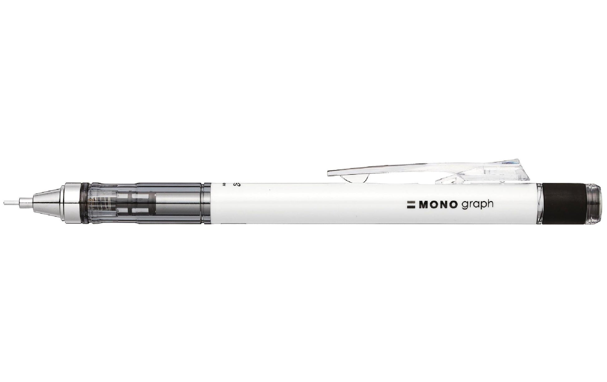 Tombow MONO graph Druckbleistift – 0,7 mm – Weiss – Schüttel-Mechanismus – 1er-Pack