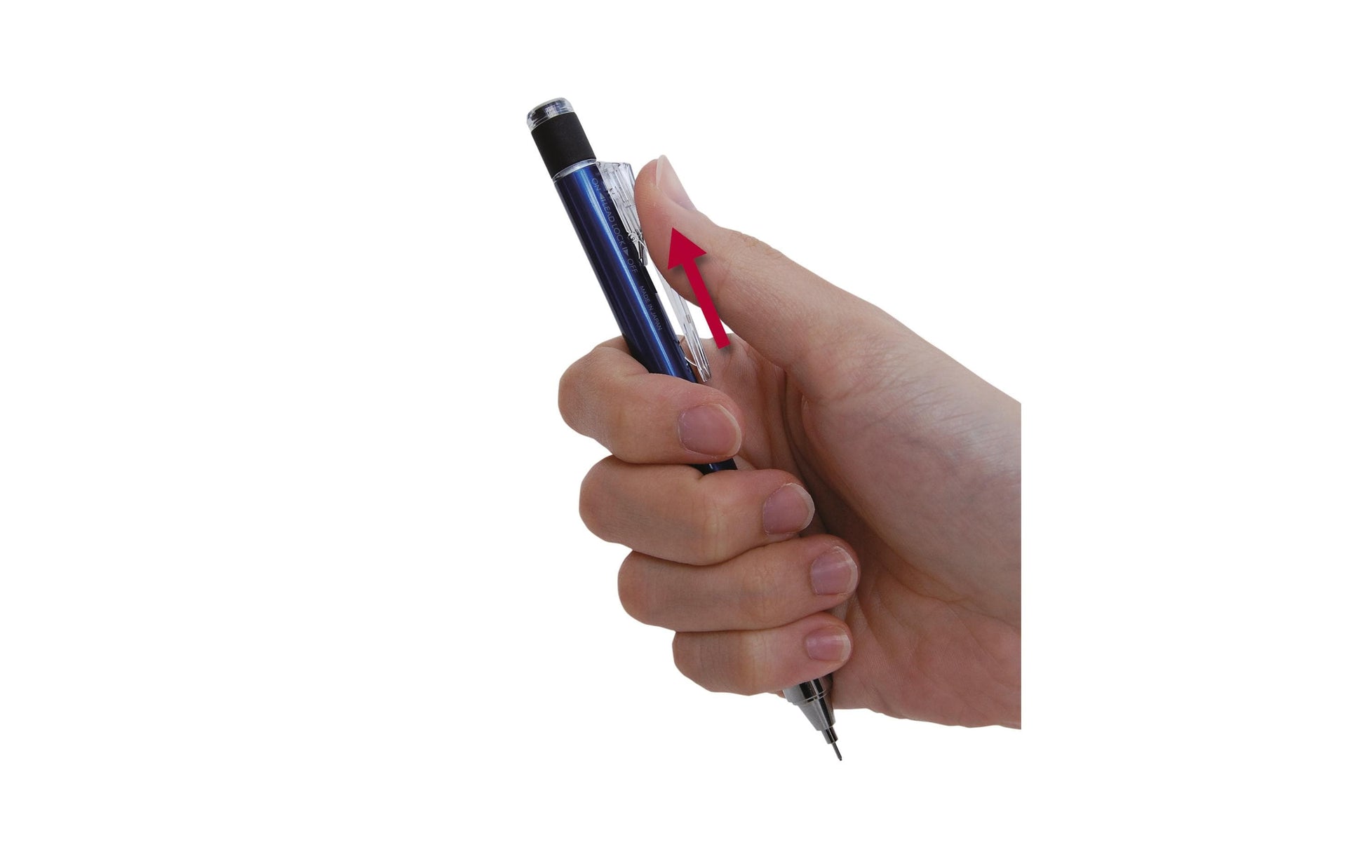 Tombow MONO graph Druckbleistift – 0,7 mm – Schwarz/Orange – Schüttel-Mechanismus – 1er-Pack